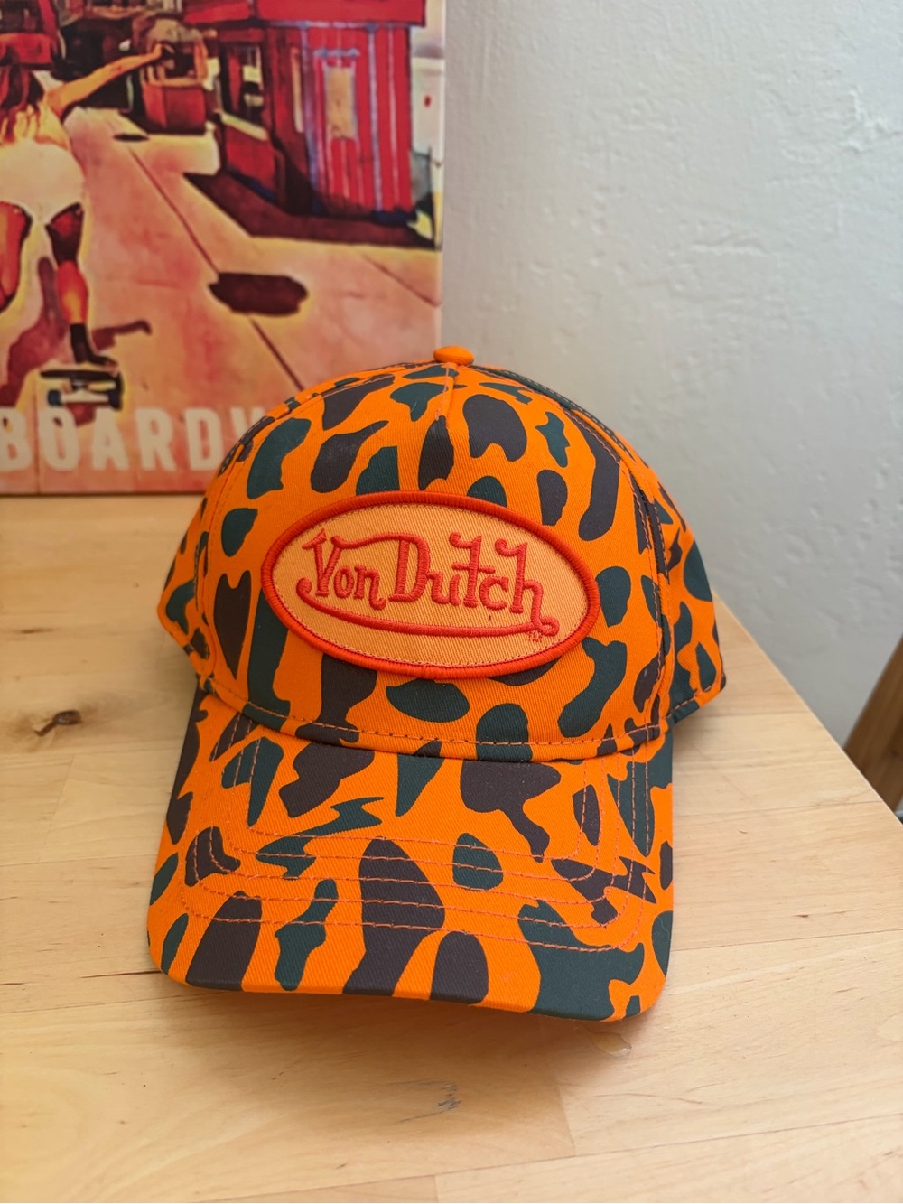 Von Dutch Orange Camo snapback Cap